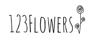 123 FLOWERS logo